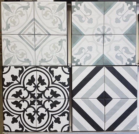 art deco style patterned tiles